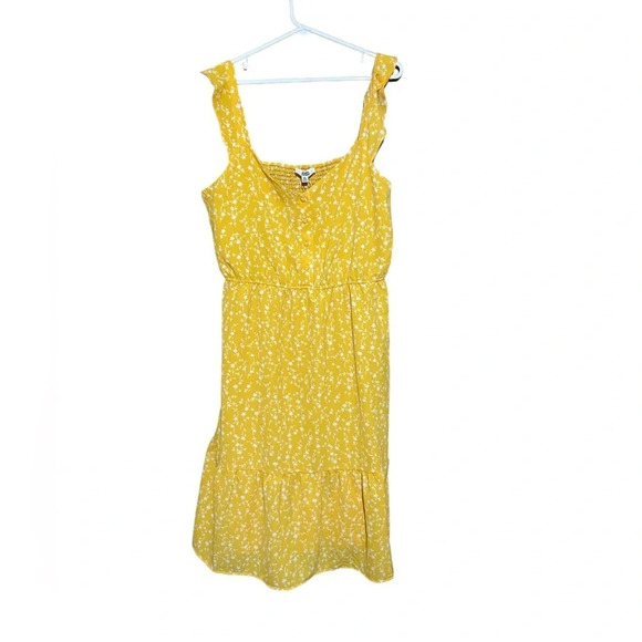 NWT BB Dakota Steve Madden Yellow Floral Dress Size XL - Picture 1 of 6